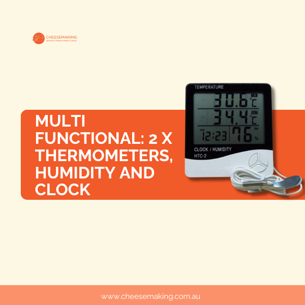 Multi Functional: 2 x Thermometers, Humidity and Clock